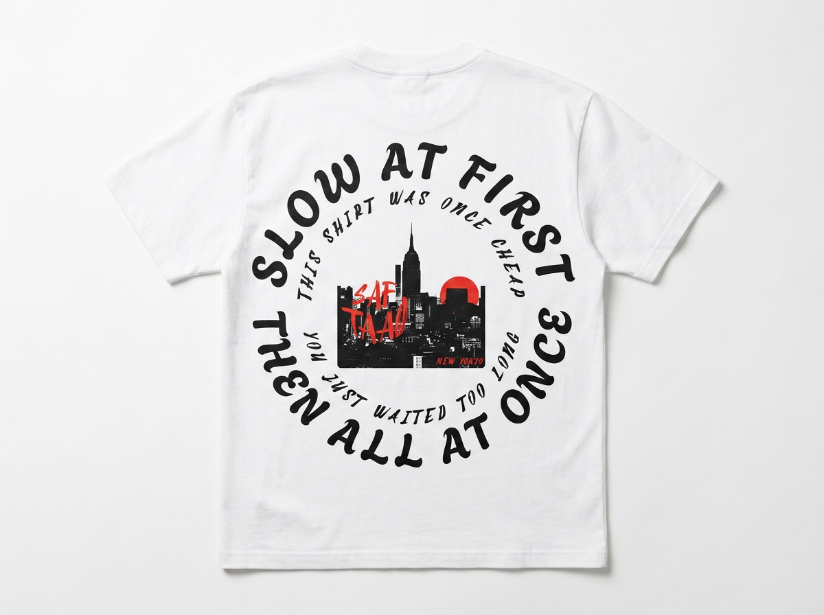 White Back view of the Saf Taao Drop OG t-shirt